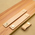 thumbnail image 4 of Asa de cuero Asa de cuero para equipaje Asa de cuero para cajón Asa para puerta de armario Asa de cuero marrón y negro, 4 of 5