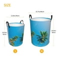 thumbnail image 5 of PAYOHTO Foldable Laundry Room Hamper Bucket Waterproof Bathroom Basket for College Student Living Room Storage Pillows Blankets Palm Trees Over Clear Blue Sky, 5 of 8