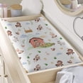 thumbnail image 2 of Watercolor Farm Animals Life Changing Pad Cover Cow Goat Horse Hens Rooster Duck Pig Baby Diaper Changing Table Sheets for Boy Girl Nursery Changing Table Mat 16''x32'', 2 of 6