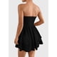thumbnail image 2 of Vestido PRETTYGARDEN para mujer, verano 2025, sin tirantes, tubo, negro, 2 of 7