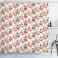 thumbnail image 1 of Abstract Shower Curtain, Sloppy Design Scribbled Dots Circles and Spirals Hand-drawn Style Modern Ornament, Fabric Bathroom Set with Hooks, 69W X 75L Inches Long, Multicolor, by Ambesonne, 1 of 3