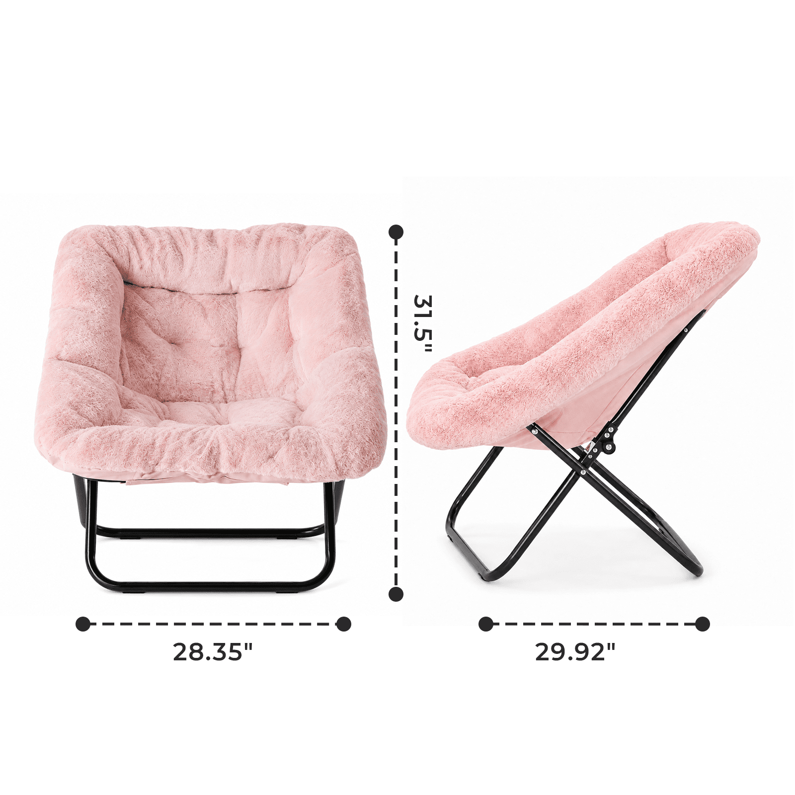 Alvantor Comfy Chair for Adults, Soft Faux Fur Folding Lounge, Flexible Reading Chair for Teens, Large Size Foldable Chair for Living Room Dorm Rooms