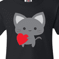 thumbnail image 4 of Inktastic Heart Cat Youth T-Shirt, 4 of 5