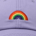 thumbnail image 5 of DALIX Rainbow Baseball Cap Womens Hats Cute Hat Soft Cotton Caps Lavender, 5 of 7