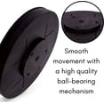thumbnail image 5 of BIRDROCK HOME Wooden Lazy Susan Turntable - Spice Rack Organizer for Kitchen Table, Dining, Pantry and Countertop - Rotating Tray for Condiments - with Burnished Iron Accents - 18" Large, Black, 5 of 5