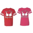 thumbnail image 1 of World Greatest Boy & Girlfriend Matching Couple Cotton Jerseys (Men Red / Women Pink) (Men M / Women L), 1 of 3