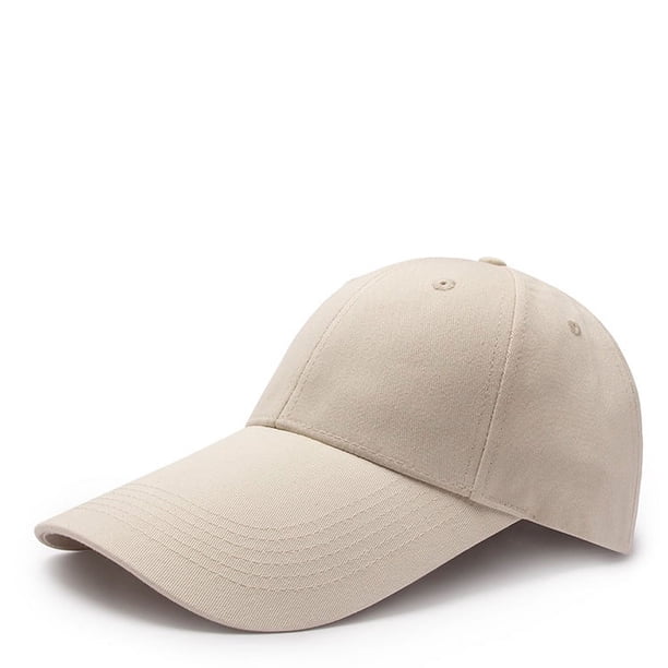 Zhuge Gorra de béisbol ajustable de color sólido para hombre y mujer, con visera extra larga y correa diagonal de 11 cm (caqui)