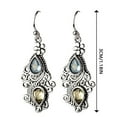 thumbnail image 4 of Alloy Filigree Teardrop Earrings for Women Elegant Dangle Jewelry Lightweight Wear, 4 of 9