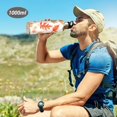 thumbnail image 6 of Yayeee 33oz Insulated Water Bottle Double Wall Stainless Steel with Flip Straw Lid, Red Autumn Leaves, 6 of 7