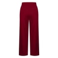 thumbnail image 5 of Xyant Legging for Girls Wide Leg Yoga Pants Casual Fashion Sweatpants High Waist Comfy Loose Trousers with Pockets (Wine,8-9 Years), 5 of 5