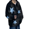thumbnail image 3 of Franhais Women Zip Hoodies Star Pattern Casual Long Sleeve Sweatshirt Jacket with Pocket for Autumn Streetwear, 3 of 4