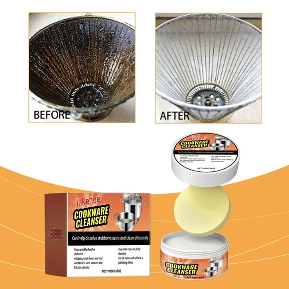Dvkptbk Stain Removal Cream . It Can Quickly Dissolve Stubborn Oil Stains Oxide Layer and Rust Stainless Steel Surfaces and Kitchen Utensils 100G Cleaning Supplies