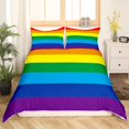 thumbnail image 2 of Juego de funda nórdica de tamaño completo, bandera del arco iris juego de cama 3pcs para Niños Adolescentes Niños, 2 of 7