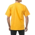 thumbnail image 2 of Pro Club Men's Heavyweight Cotton Short Sleeve Crew Neck T-Shirt,GOLD,S, 2 of 5