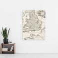 thumbnail image 2 of Lea 1690 Map Natural Shape England Rivers Seaports Extra Large XL Wall Art Poster Print, 2 of 3