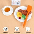 thumbnail image 6 of 4pcs Kitchen Cooking Silicone Spatula Set Heat Resistant Turner Scraper Baking Utensils  Orange, 6 of 7