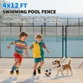 thumbnail image 3 of Removable Mesh Pool Safety Fence Gate with Stainless Steel Fastener, Easy DIY Installation for Child and Pet Protection, Weather Resistant, Fits Inground Pools, 4x2.5 ft or 4x12 ft or 4x108 ft, Black, 3 of 8
