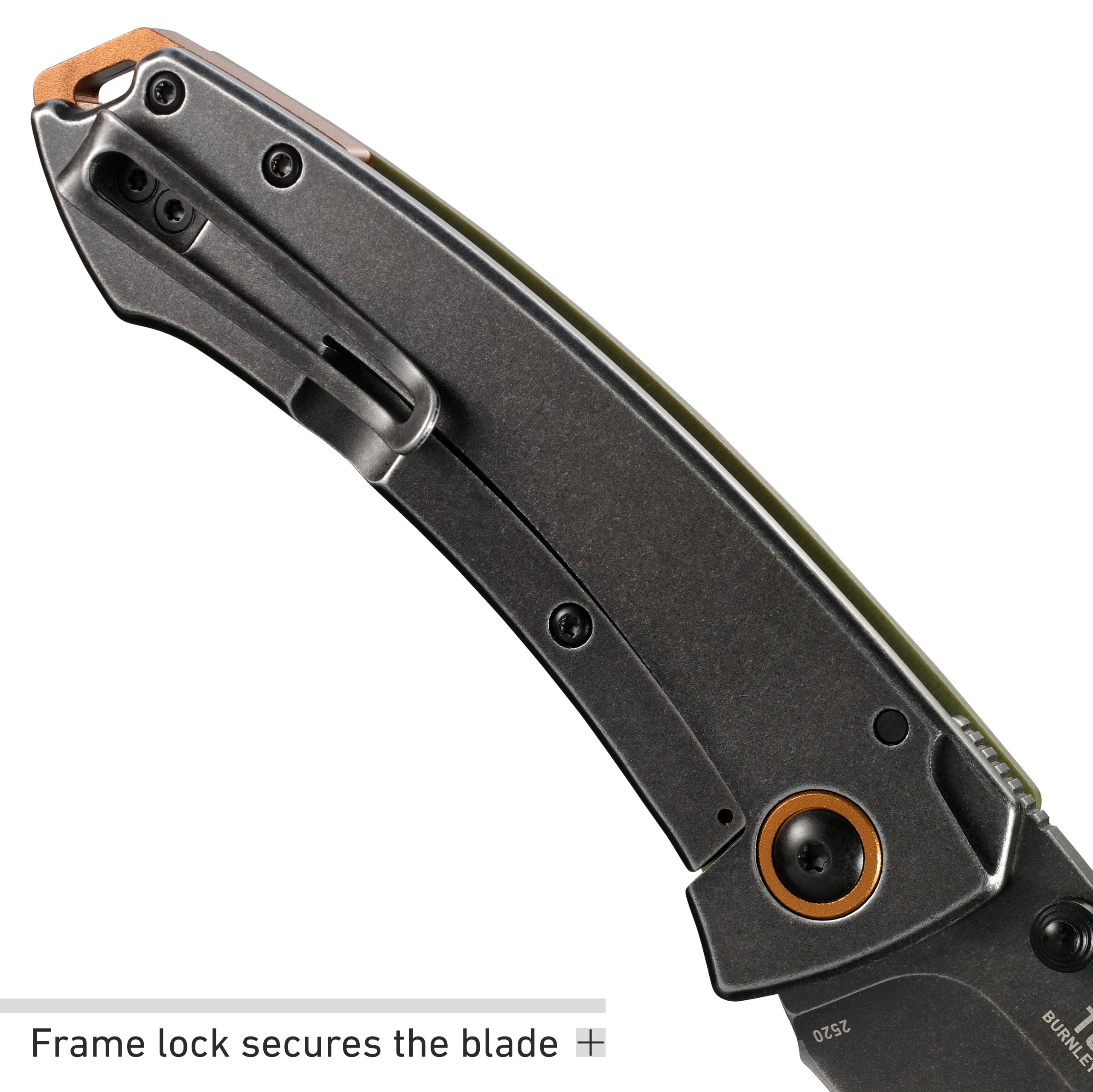 CRKT Tuna Everyday Carry EDC Pocket Folding Knife with Frame Lock: Stainless Steel Plain Edge Blade, G10 Handle, Pocket Clip, 2520