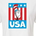thumbnail image 3 of Dr. Seuss - Cat In The Hat USA - Juniors Cropped Cotton Blend T-Shirt, 3 of 6