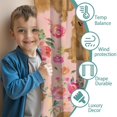 thumbnail image 3 of Blackout Kids Curtains,Golden Retriever with Flowers Childrens Insulated Curtains Set Of 2,Bedroom Essentials,Toddler Room Decor 52x63in(132x160cm), 3 of 4