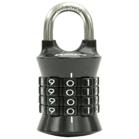 Padlock, Set Your Own Combination Lock, 1-1/2 in. Wide, Assorted Colors, 1535D, PADLOCK APPLICATION: For indoor use; Lock is best used for.., By Master