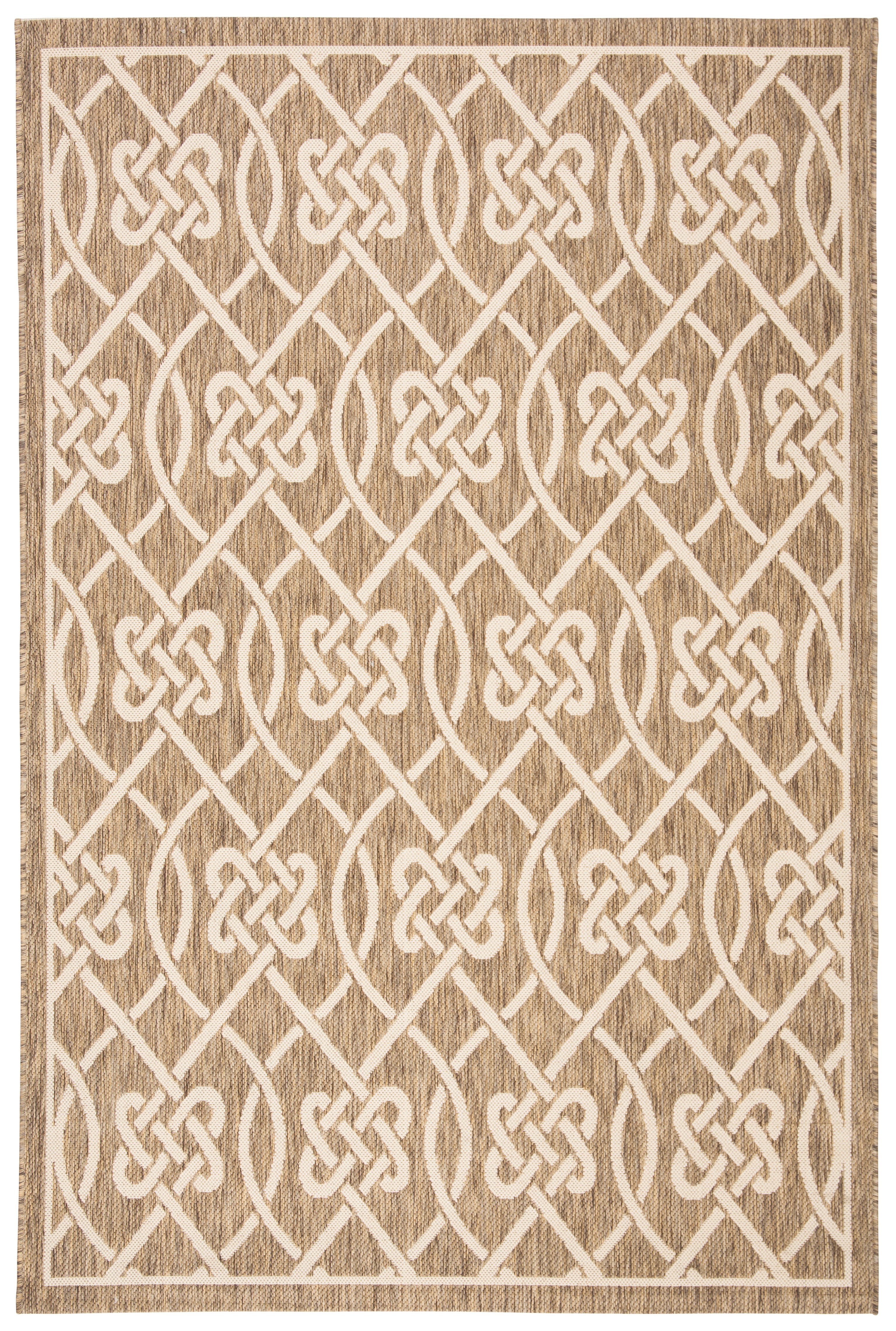 Safavieh Courtyard Finian Geometric Indoor/Outdoor Area Rug, Mocha/Light Beige, 6'7" x 9'6"