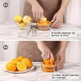 thumbnail image 3 of Exprimidor de cítricos, limón, naranja, exprimidor manual, exprimidor manual con taza medidora y colador integrados de Kasmoire...: Kitchen & Comida Ormromra SNFLD1318, 3 of 5