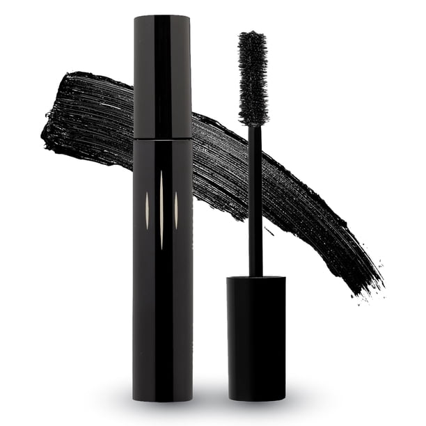 Máscara de alargamiento profesional radiante - Máscara de pestañas de fibra para longitud y volumen extremos - Fórmula de cera natural sin crueldad - Cepillo de silicona a prueba de manchas - (0.43 oz