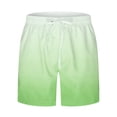 thumbnail image 4 of HAPIMO Mens Trends Pocket Swim Trunks Summer Swimwear Breathable Quick Dry Elastic Drawstring Bathing Suits Gradient Color Print Trousers Holiday Beach Pants Board Shorts Green M, 4 of 9