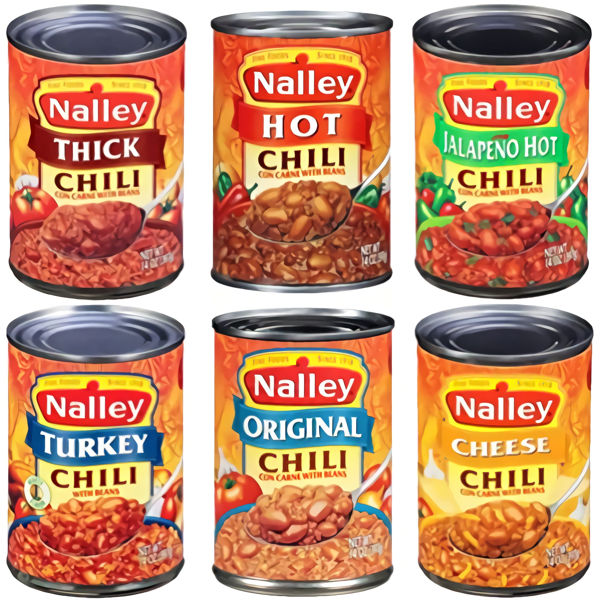Nalley Chili Ultimate Variety Pack by Tribeca Curations 14 Ounce Cans