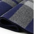 thumbnail image 3 of Prolriy Men Scarf Checkered Pattern Fuzzy Comfortable Winter Cold Men's Fashion Scarf for Men Grey, 3 of 4