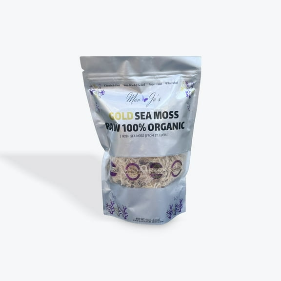 Mar Jo's Gold Sea Moss | Raw 100% Organic |  Wildcrafted from St Lucia | 4oz 1 (pack)