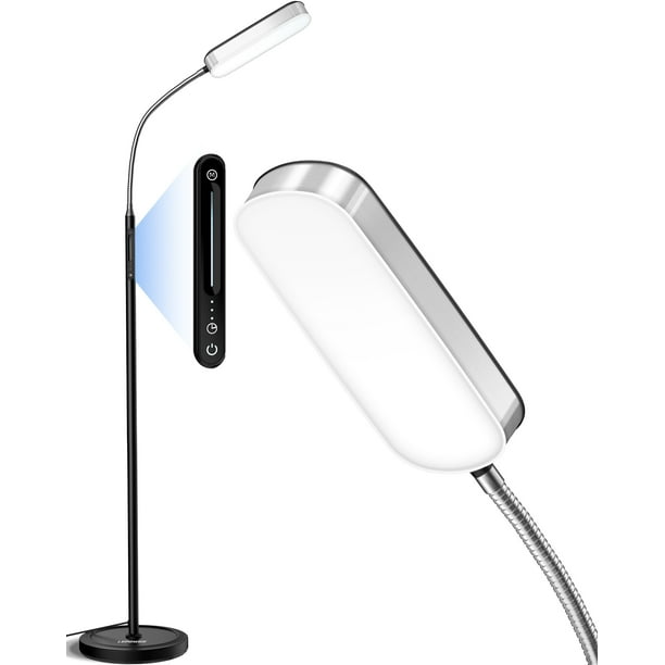 LEPOWER Metal LED Floor Lamp with RG0 Eye Protection for Bedroom and