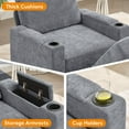 thumbnail image 5 of JUSTLET Modular Couches and Sofas Sectional with Storage, Comfy 4-Seater Couch with Cup Holders and Armrest Support for Living Room, Gray, 5 of 8