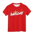 thumbnail image 1 of Crop Tops pour Enfants 9-10 Filles Manches Longues pour Anniversaire d'Enfants T-Shirt à Manches Courtes Col Rond Été Coupe Décontractée Basique, 1 of 4
