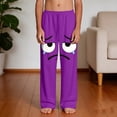 thumbnail image 5 of Kids Unisex Joggers Tearful Eyes Cartoon Print Soft Cotton Sweatpants Elastic Waist Trousers for Casual Play, 4-13Y, 5 of 9