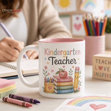 Kindergarten Teacher Personalized Mug Cute Classroom Gift for Teachers