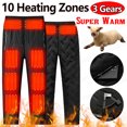thumbnail image 2 of Pantalones térmicos de cintura elástica para hombre y mujer, Pantalón deportivo con calefacción USB, informal, para esquí, motocicleta, exteriores, talla grande 6XL, 2 of 5