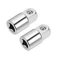 thumbnail image 1 of Unique Bargains 2pcs 1/4 Inch Drive (F) x 3/8 Inch (M) Socket Adapter, Female to Male, Cr-V (Silver), 1 of 5