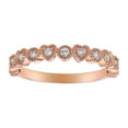 thumbnail image 5 of 14kt Rose Gold 1/4ct. Diamonds Heart Anniversary Wedding Band Ring, 5 of 6