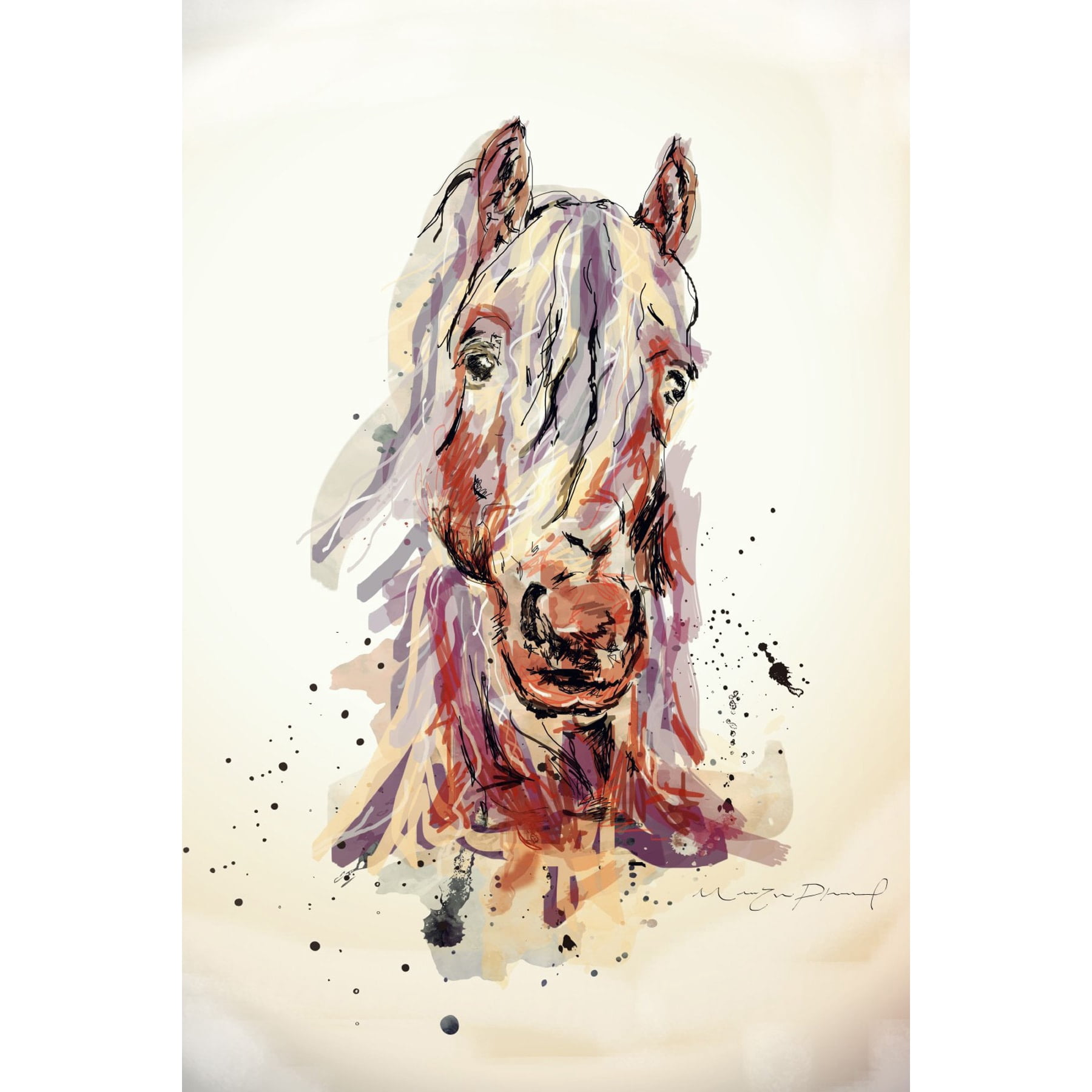 Marmont Hill "Cheval Sepia 1" by Marie-Eve Pharand Painting Print on Wrapped Canvas