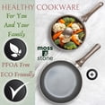thumbnail image 3 of Dark Grey Nonstick Cookware Set with Glass Lids, Induction Compatible, Stay-Cool Handles, 6-Piece Kitchen Pots & Pans, 3 of 6