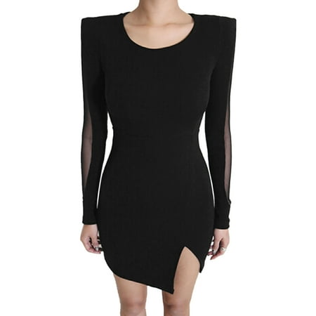 Sexy Dresses, Club & Party Dress Sale Online Mesh Panel Lantern Sleeve Sheath Dress