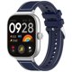 thumbnail image 4 of Silicone Strap for Xiaomi Smart Band 9 Pro 8 Pro Redmi Watch 4 Composite Woven Watch Band - Grey, 4 of 5