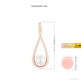 thumbnail image 3 of ANGARA Solitaire Japanese Akoya Cultured Pearl Cradle Pendant in 14K Rose Gold for Women | June Birthstone, Birthday, Anniversary, Jewelry Gift for Women | Pearl Necklace, 3 of 8