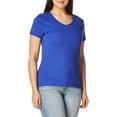 thumbnail image 3 of Hanes Womens X-Temp V-Neck T-Shirt, XL, Deep Royal, 3 of 5