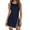 Navy, variant on Womens Summer Athletic Tennis Dresses with Shorts Underneath Stretch Sleeveless Tank Romper Dress Golf Workout Outfits, Blue, S