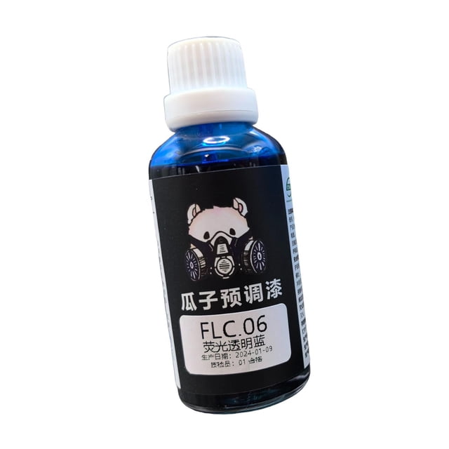 Pintura de color para modelos fluorescente azul transparente para accesorios de modelismo 100 ml