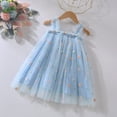 thumbnail image 2 of Rggeeun Toddler Girls Sleeveless Square Collar Holiday Floral Dress Dance Party Dresses Clothes Versatile Casual O-Neck Sundress, 2 of 4