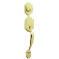 thumbnail image 2 of Dexter by Schlage JH58PRS605 Paris Exterior Handleset with Deadbolt, Bright Brass, 2 of 2